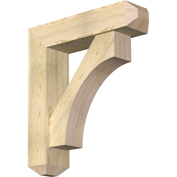 Ekena Millwork Westlake Craftsman Rough Sawn Bracket w/ Offset Brace, Douglas Fir, 8"W x 32"D x 36"H BKT0806X32X36WTL04RDF - main